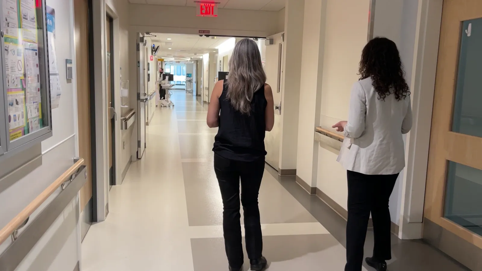 Mara and Sandy performing at Boston Medical Center
